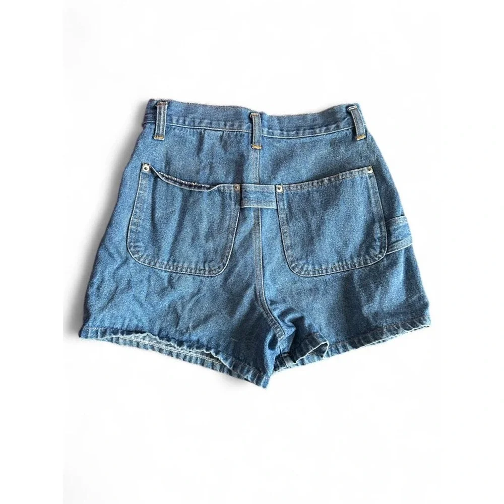 Vintage Denim Shorts Skater 90s High Rise Button Fly Carpenter Utility Shorts 5